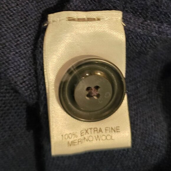 Turnbury Sweater Men's XXL Extra Fine Merino Wool Blue - Picture 9 of 10